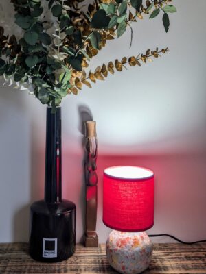 Lampe upcyclé Rouge