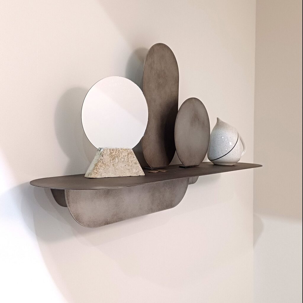 Miroir de table en papier recyclé