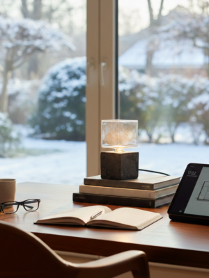 Lampe de table Cube collection Les Pépites du tiroir, lampe artisanale