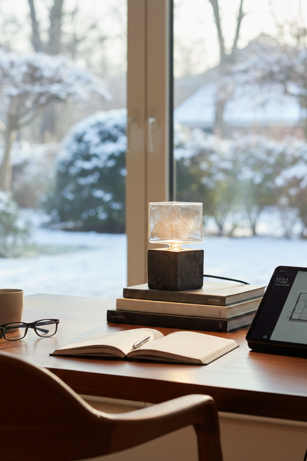 Lampe de table Cube collection Les Pépites du tiroir, lampe artisanale