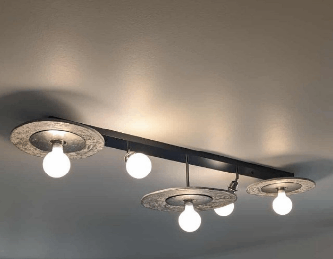 Plafonnier 5 Led Caplat/ Nuance: Black Anthracite